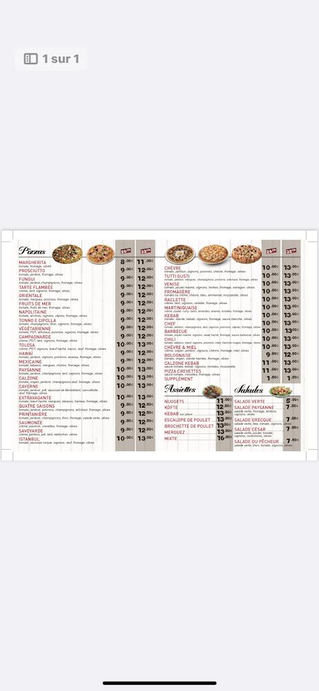La Caverne aux Pizzas/Kebab - Menu Image 2
